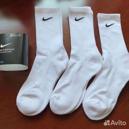 Носки nike высокие белые