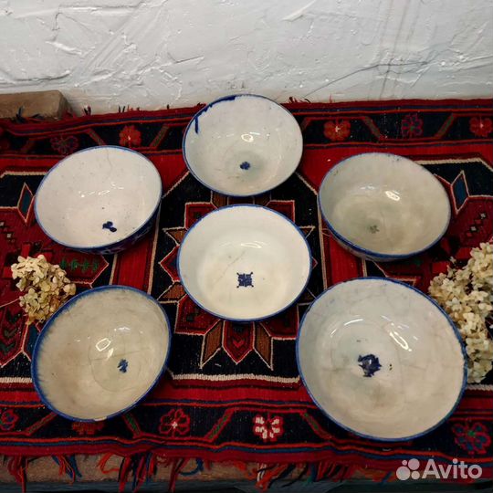 Антикварные керамические тарелки Персия XIX век