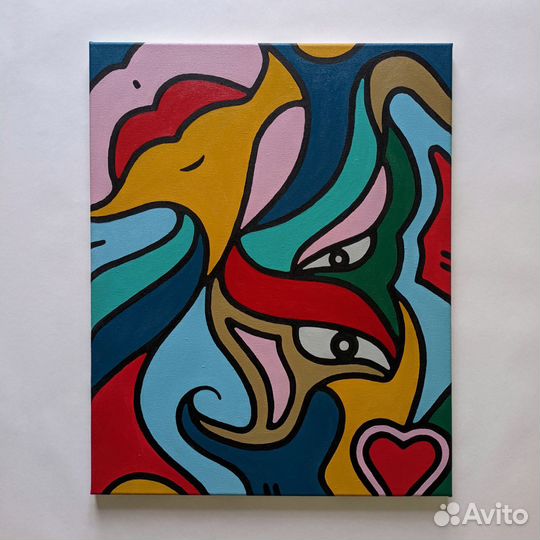 Авторская картина абстракция акрил на холсте