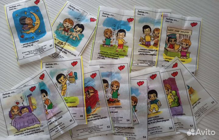 Вкладыши от жвачек love is