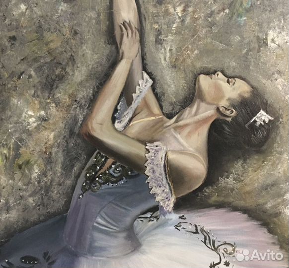 Картина маслом на холсте 70х50 см. Балерина