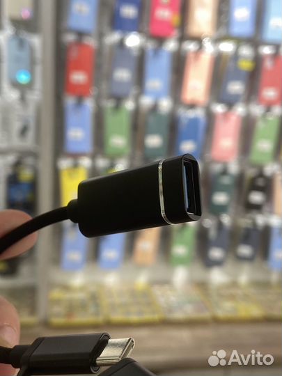 Кабель OTG - Type-C + Lightning