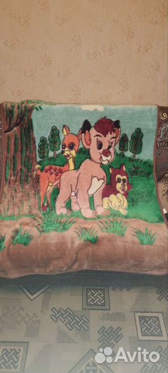 Плед детский плюшевый