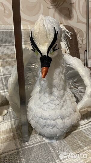 Светильник ручной работы «Лебедь»