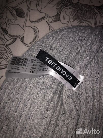 Шапка зимняя женская серая