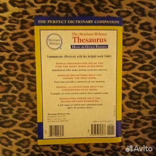 The Merriam Webster Thesaurus- home &office editio