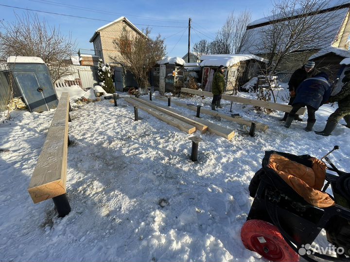 Винтовые сваи. Свайный фундамент с обвязкой