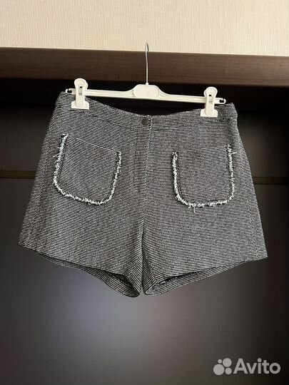 Шорты твидовые sisley 46 в стиле chanel