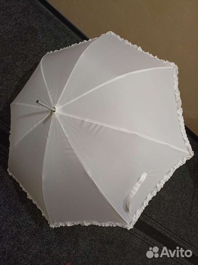 Белый зонт свадебный