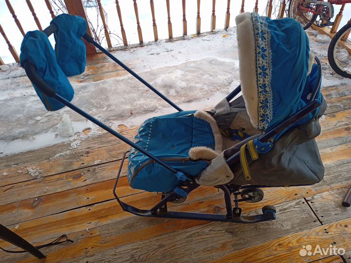 Детские санки коляска бу