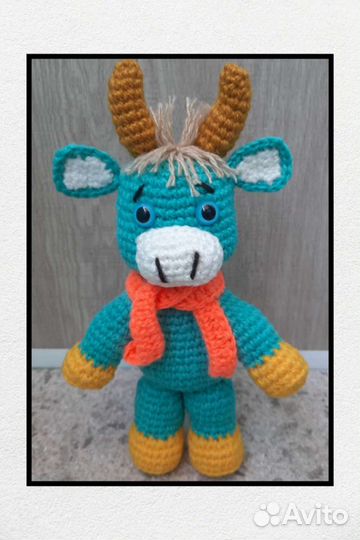 Игрушка амигуруми бычок