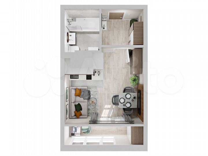 Квартира-студия, 23,1 м², 4/24 эт.