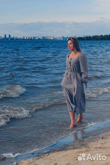 Платье из теплого хлопка 42-44