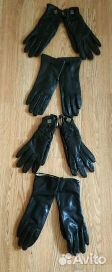 Перчатки женские кожаные