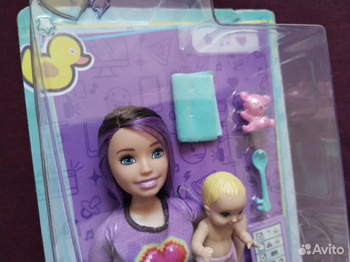 Кукла Barbie Скиппер Няня с малышом