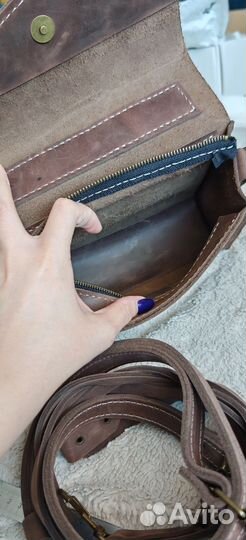 Сумка конверт из натуральной кожи