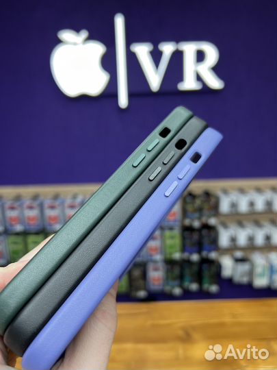 Кожаный чехол на iPhone 13 pro Max MagSafe