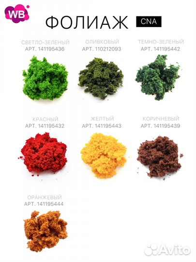 Материалы для макетов и диорам (флок, деревья,мох)