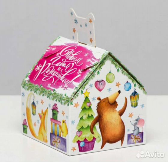Упаковка для новогодних подарков новая