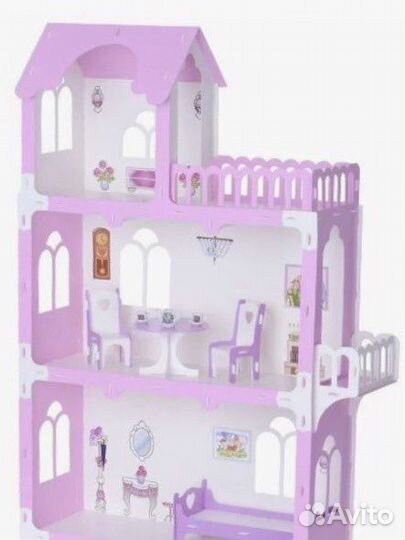 Домик кукольный с мебелью