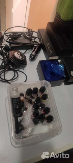 Роторная машинка для татуировок с расходниками