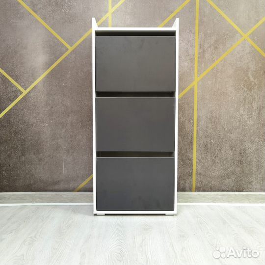 Тумба для обуви Калошница-16 (Белый/Графит)