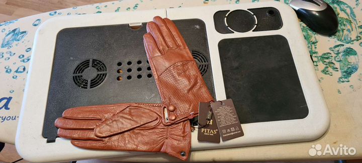 Перчатки кожаные женские