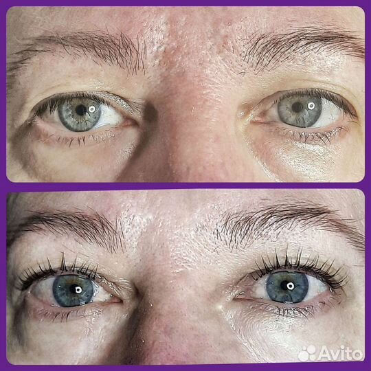 Ламинирование ресниц, окрашивание ресниц