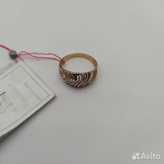 Ф21. Кольцо с биркой юв.завода, золото 585 (id 960