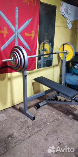Т - штанга + жим лёжа стойки и скамьи