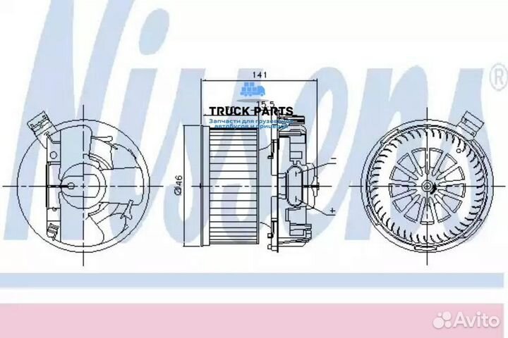 Nissens 87209 мотор отопителя