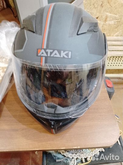 Мото шлем Ataki с очками