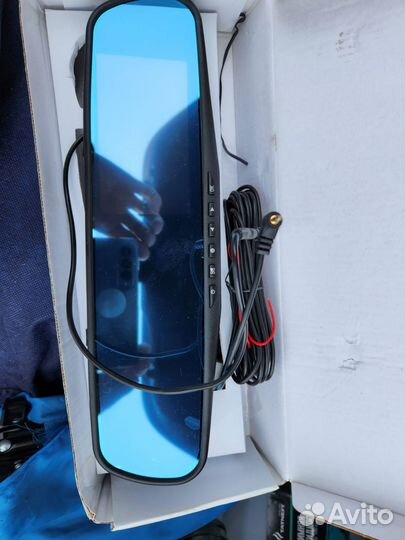 Автомобильный видеорегистратор зеркало с Камерой