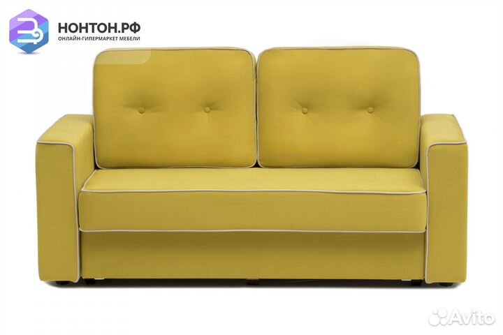 Диван еврокнижка Берген горчичный