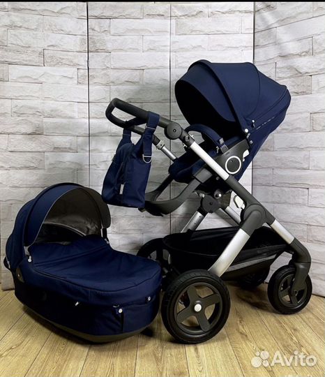 Коляска stokke trailz 2 в 1, летний кит