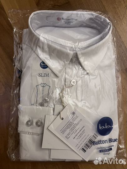 Рубашка для мальчика 146 белая Button Blue