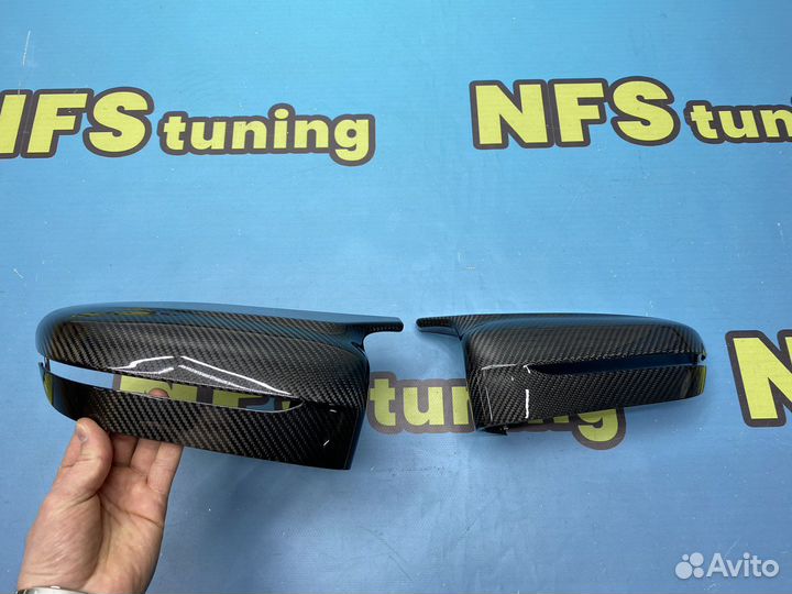 Накладки на зеркала BMW G30 М5 стиль карбон