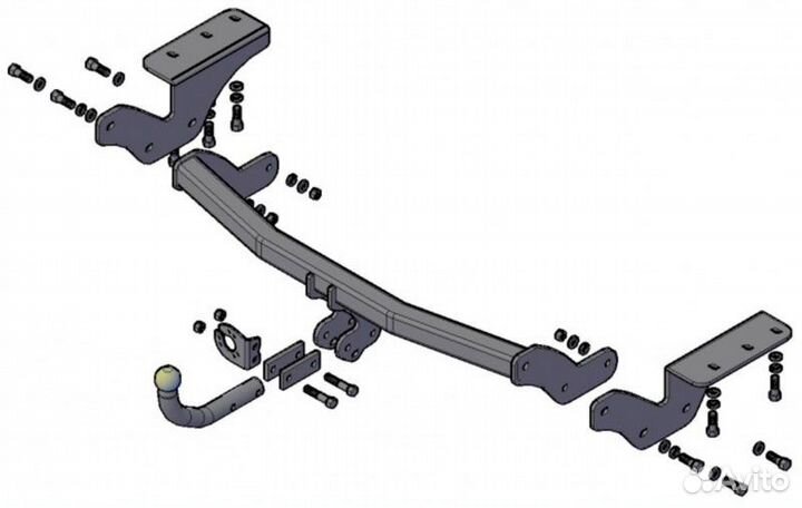 Фаркоп на Toyota Rav 4 (2012-2019)