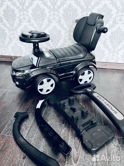 Машина толокар с ручкой