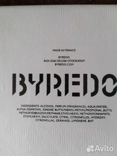 Туалетная вода женская Byredо