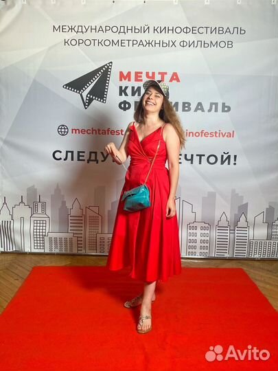 Шикарное красное платье, р.44-46