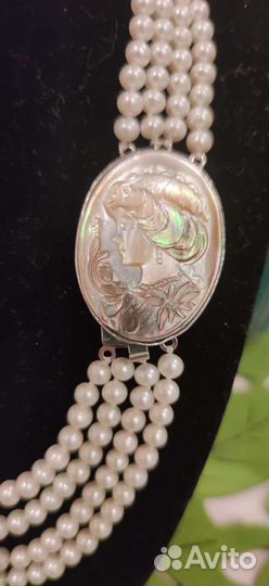 Колье из натурального жемчуга