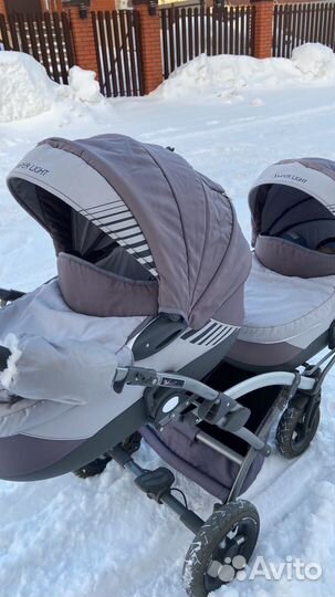 Коляска для двойни или погодок 2 в 1