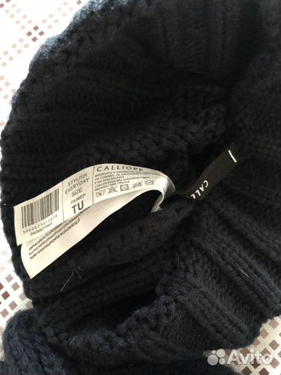 Шапка и снуд,темно- синий