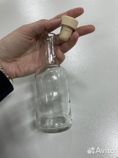 Бутылка стеклянная с пробкой 0,2