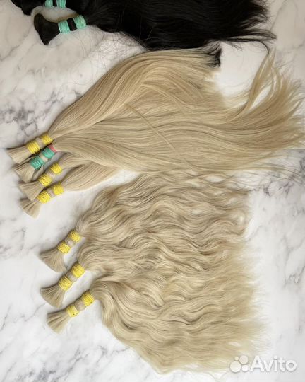 Волосы натуральные блонд