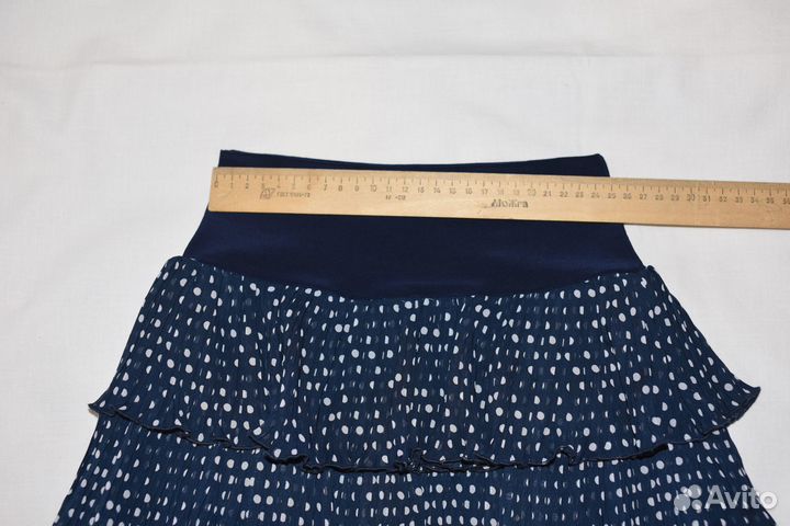 Костюм юбка-блузка для девочки, темно-синий, р.134