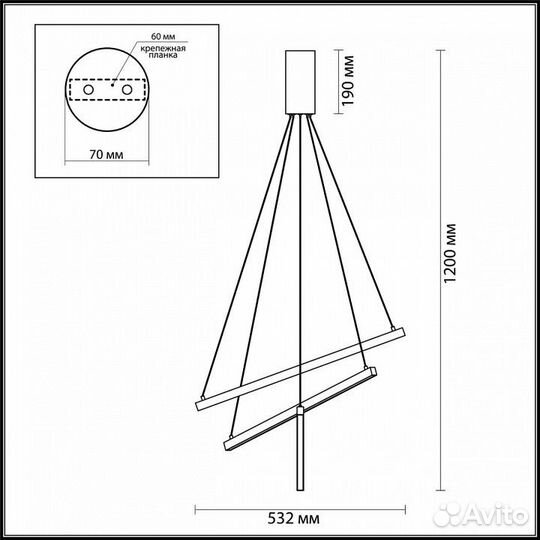 Подвесной светильник Odeon Light Cometa 3860/39B