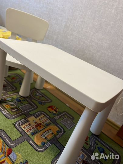 Детский стол и стул IKEA маммут