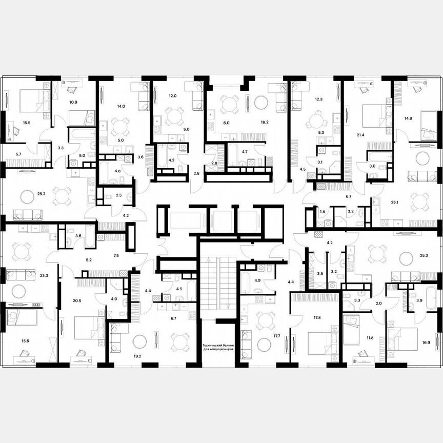2-к. квартира, 55,6 м², 3/30 эт.